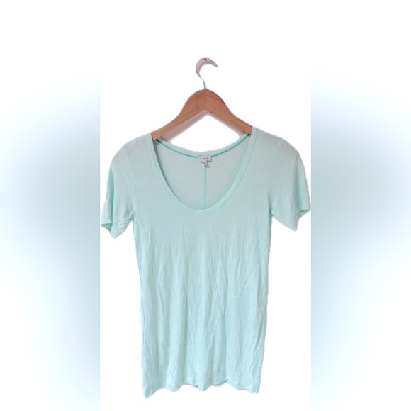 Babaton Tops - BABATON Modal Mint Green Scoop Neck Tee